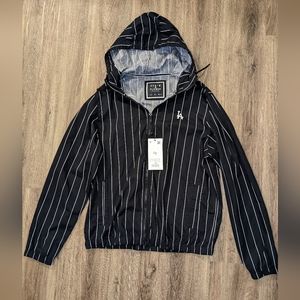 Denim & Flower Los Angeles Pin Stripe Zip Hoodie